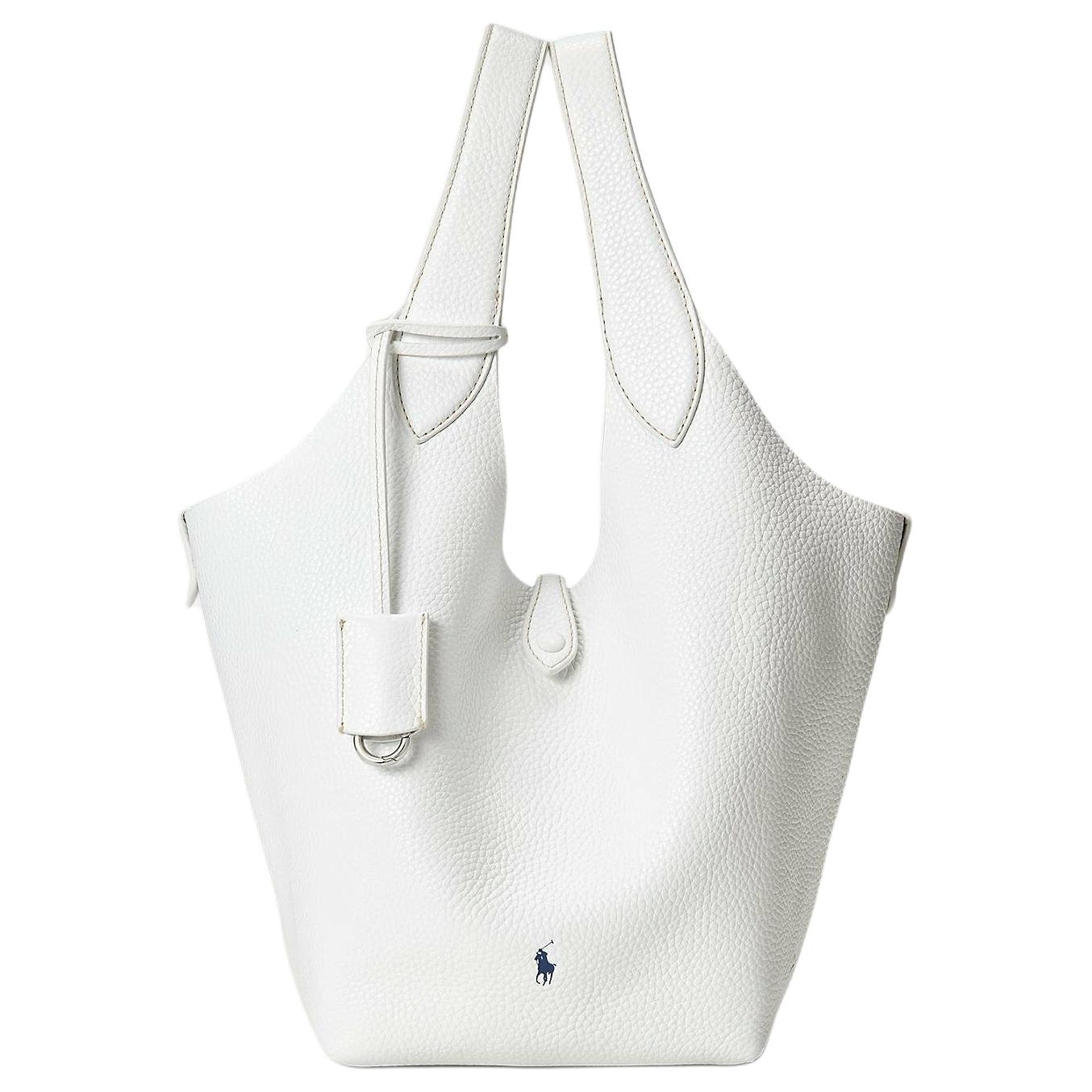 

Кожаная женская сумка белого цвета Polo Ralph Lauren, Set (Bag+Dust Bag)