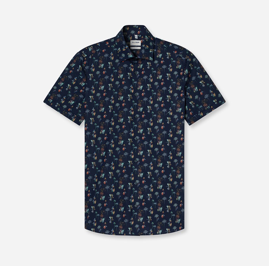 

Рубашка на пуговицах классического кроя OLYMP, темно-синий