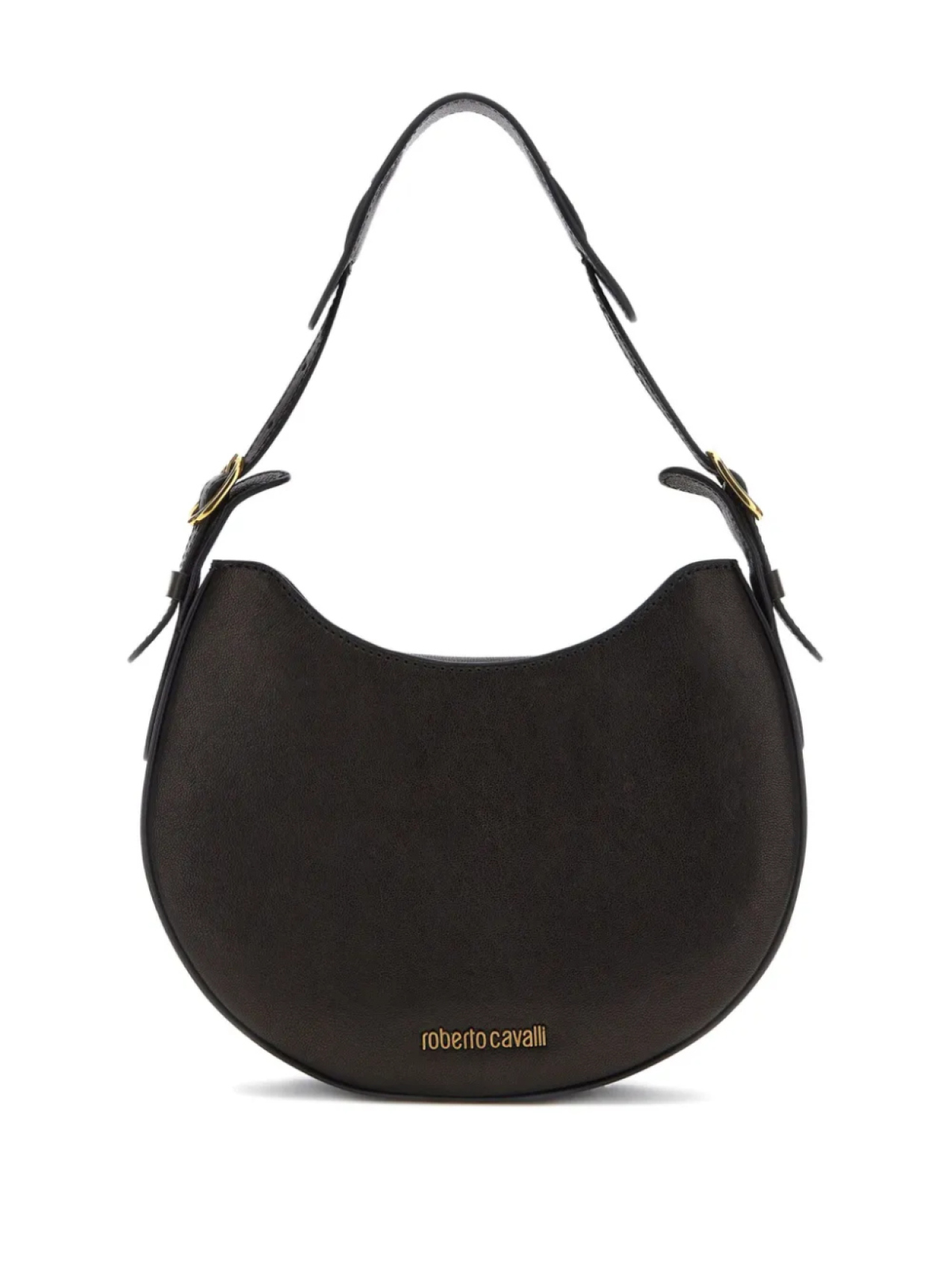 Сумка через плечо Fang Bag изогнутого силуэта Roberto Cavalli, черный — фото 3