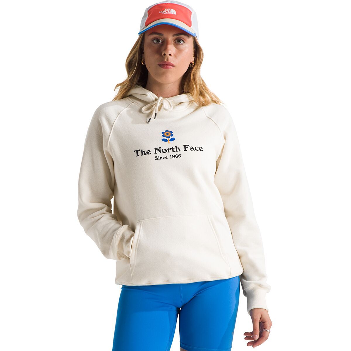 

Необычный худи с цветочным принтом в ярких тонах The North Face, белый