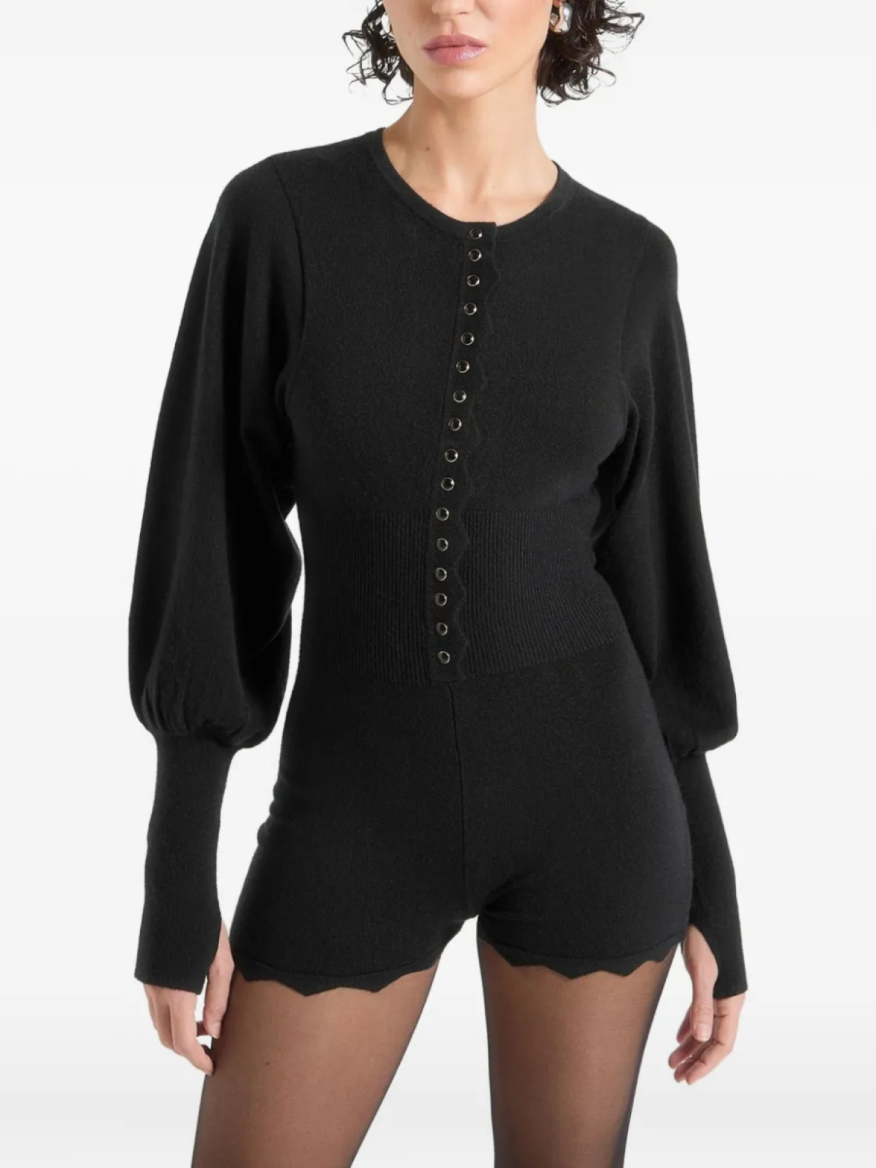 

Комбинезон Manière De Voir Michele с фестончатым краем, черный