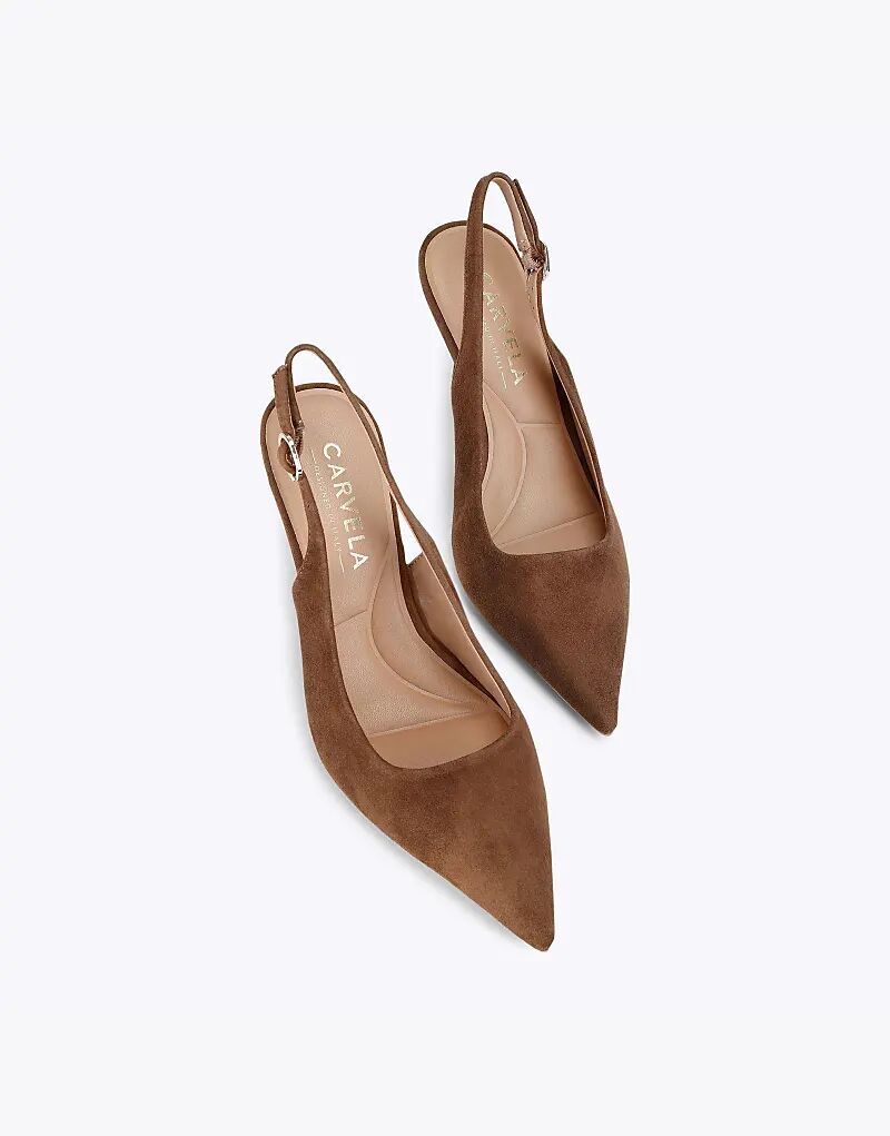 Туфли на каблуке Carvela Spirited из коричневой замши — фото 2