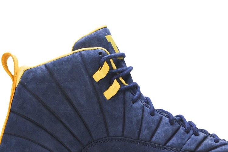 Кроссовки Air Jordan PSNY x Air Jordan 12 Retro 'Michigan Wolverines' PE, синий — фото 2