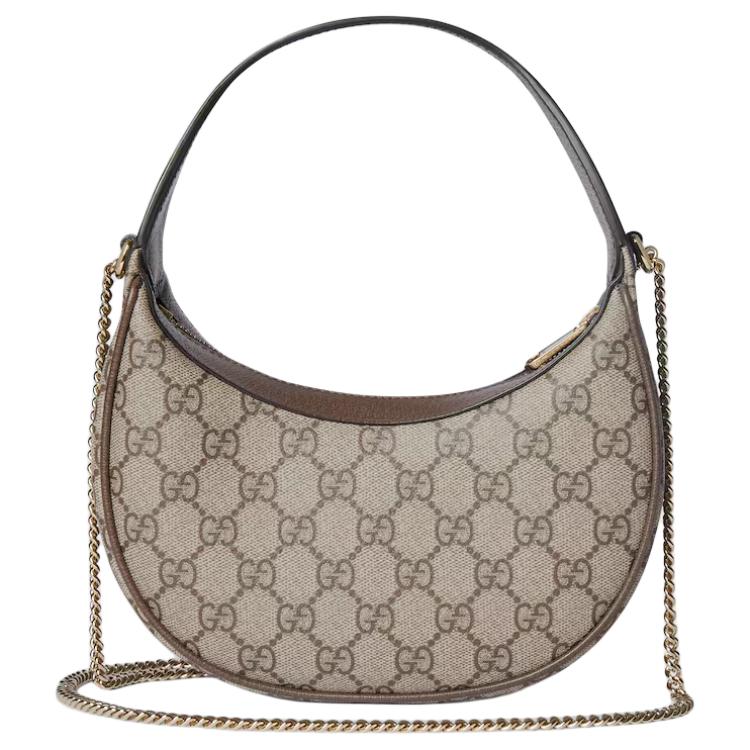 Женская сумка Gucci Ophidia малая, бежево-коричневая — фото 3