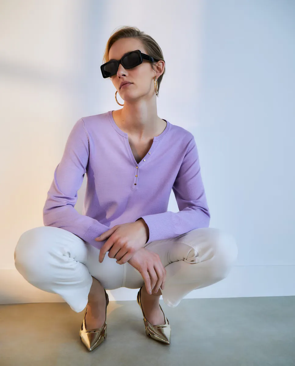 

Женский свитер с круглым вырезом Woman El Corte Inglés, лиловый