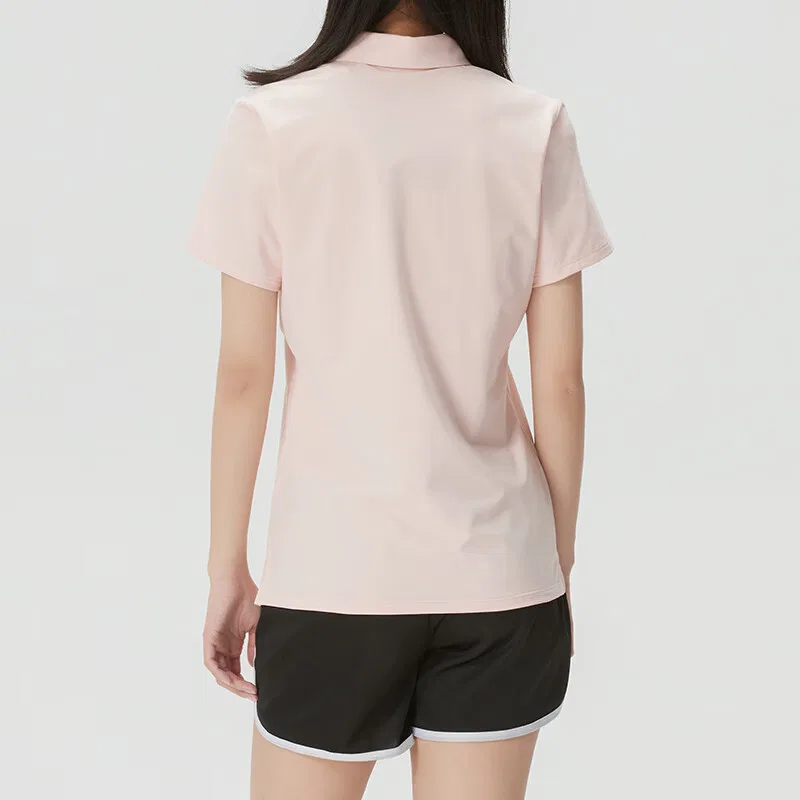 Поло женское Pink Polo Collar Moderate Straight Fit Adidas — фото 4