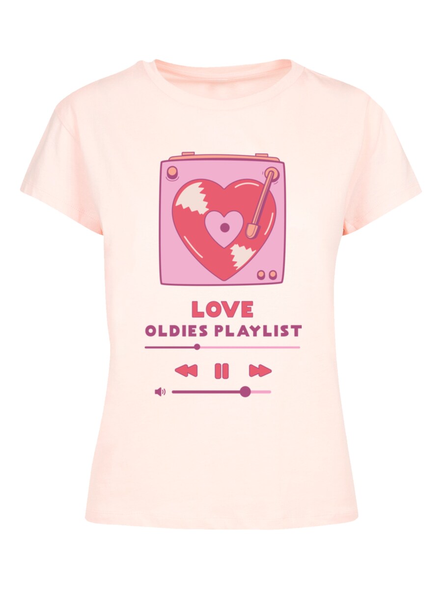 

Футболка F4NT4STIC Love Oldies Playlist Valentinstag, Rose/Eosin