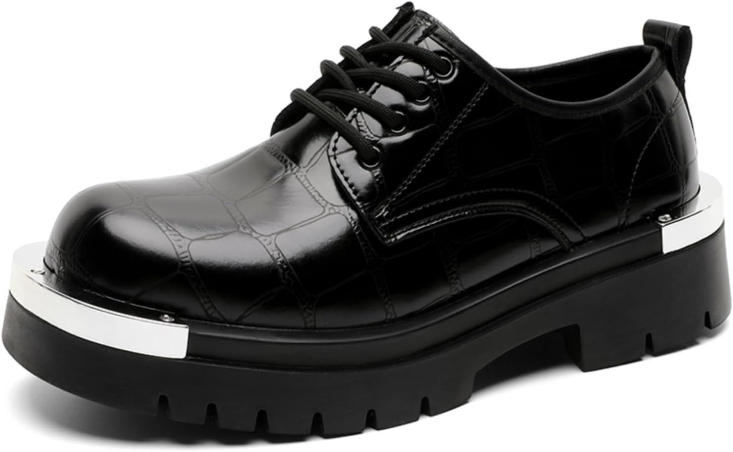 

Мужские модные оксфорды с текстурированной подошвой, стильная официальная обувь- идеально для городских прогулок, деловых мероприятий и повседневной носки Kpdwfms, черный