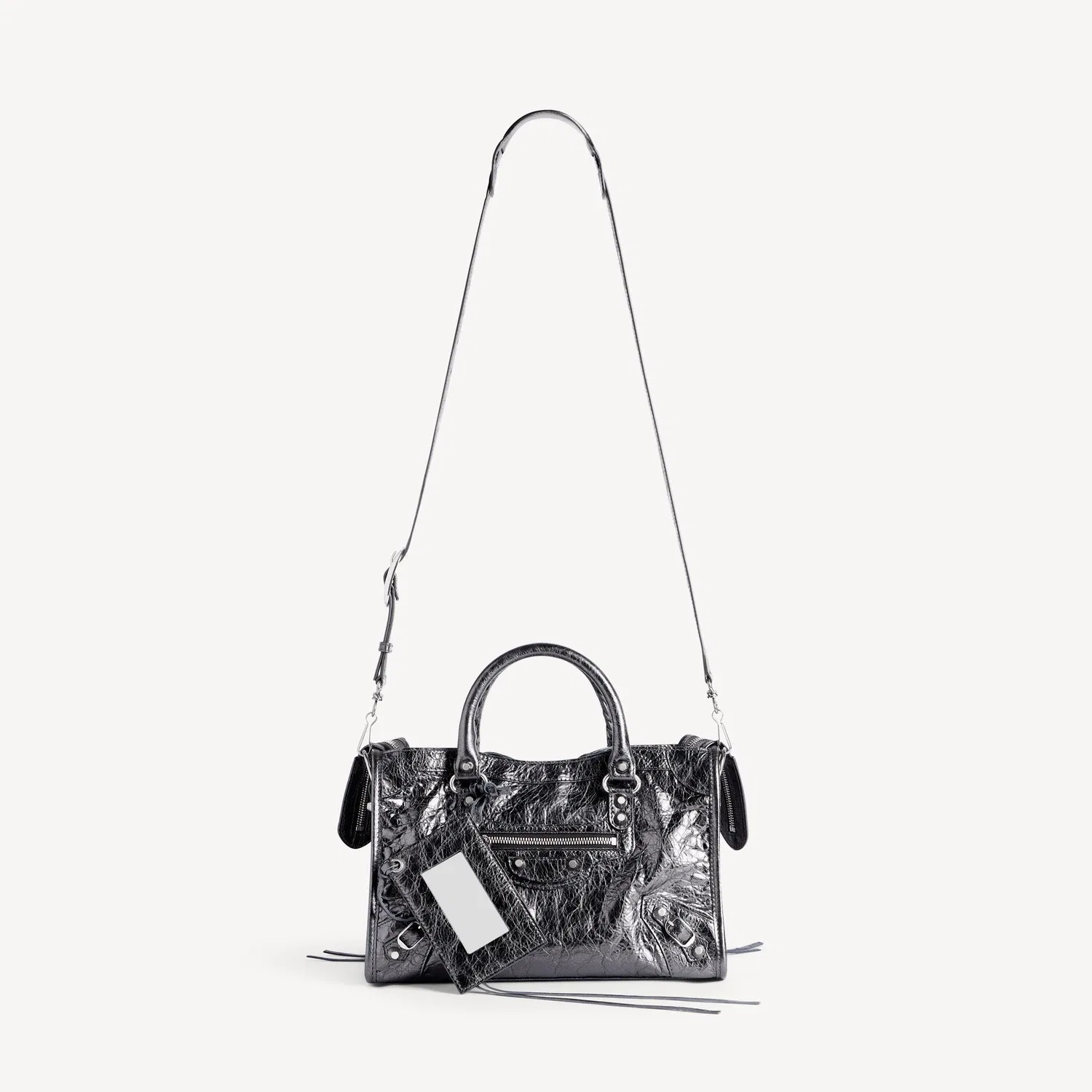 Женская сумка Le City Small в стальном сером цвете BALENCIAGA — фото 4