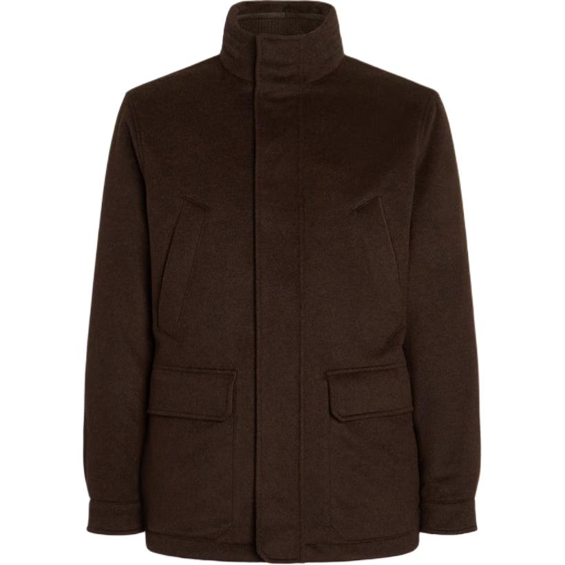 

Кашемировая куртка с высоким воротником Ermenegildo Zegna, mixed темный коричневый