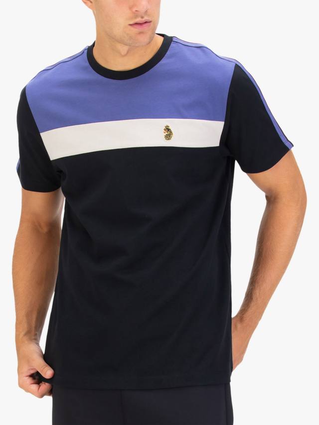 

Milko Pecker футболка с цветными блоками и круглым вырезом LUKE 1977, Black/Future Dusk