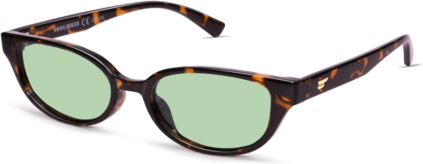 

Солнцезащитные очки VANLINKER в стиле ретро, ​​полуовальные, поляризованные, для женщин и мужчин, модные, маленькие, в винтажном стиле 90-х, узкая прямоугольная оправа VL9833, C6-tortoiseshell/Green