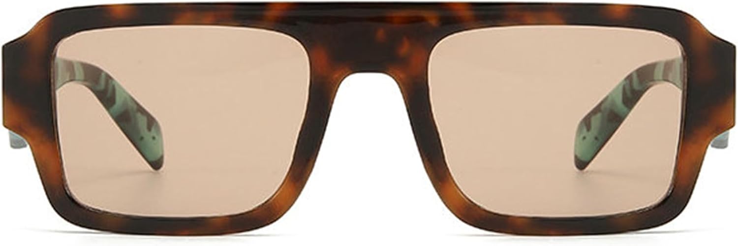 

Винтажные квадратные солнцезащитные очки-пилот Willochra для женщин и мужчин, градиентные солнцезащитные очки с плоской верхней частью, прямоугольные, в стиле 70-х, зеленые, C5