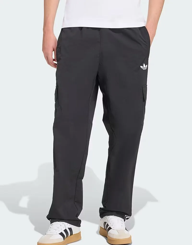 Брюки-карго Adidas Originals Adicolor classics с тремя полосками, черные