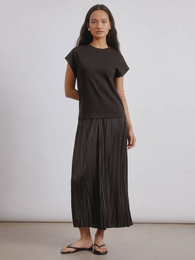 

Жаккардовое плиссированное платье-юбка Albaray, Brown