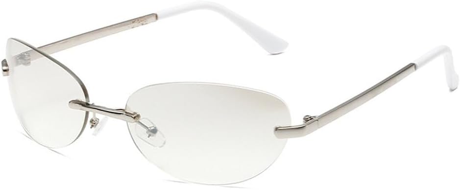 

Панковские солнцезащитные очки без оправы для мужчин и женщин, модные зеркальные очки «кошачий глаз», женские солнцезащитные очки без оправы с защитой от УФ-излучения UV400 для путешествий TKKTLLT, Silver-clearsilver