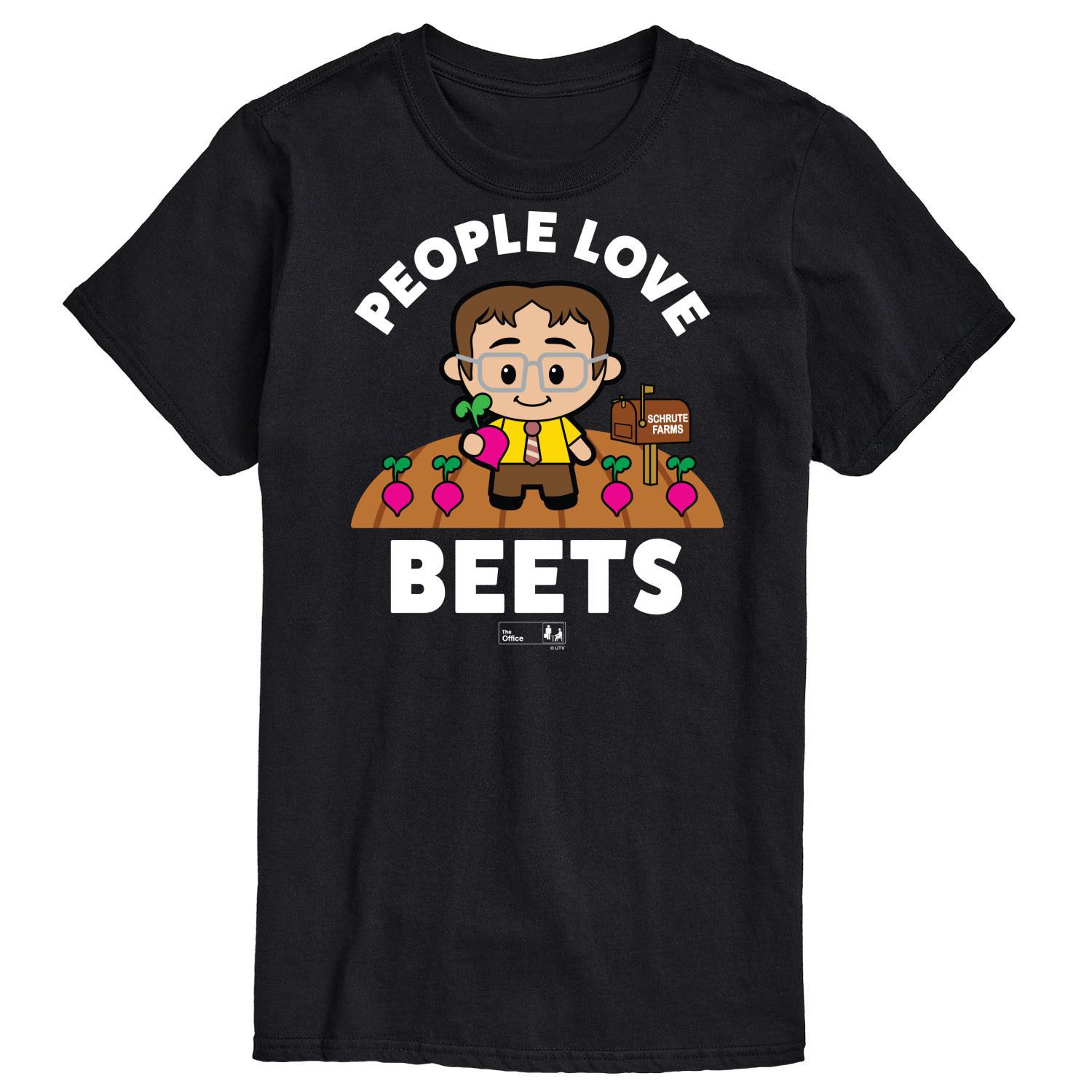 

Футболка с рисунком Big & Tall The Office People Love Beets, Black Licensed Character, черный