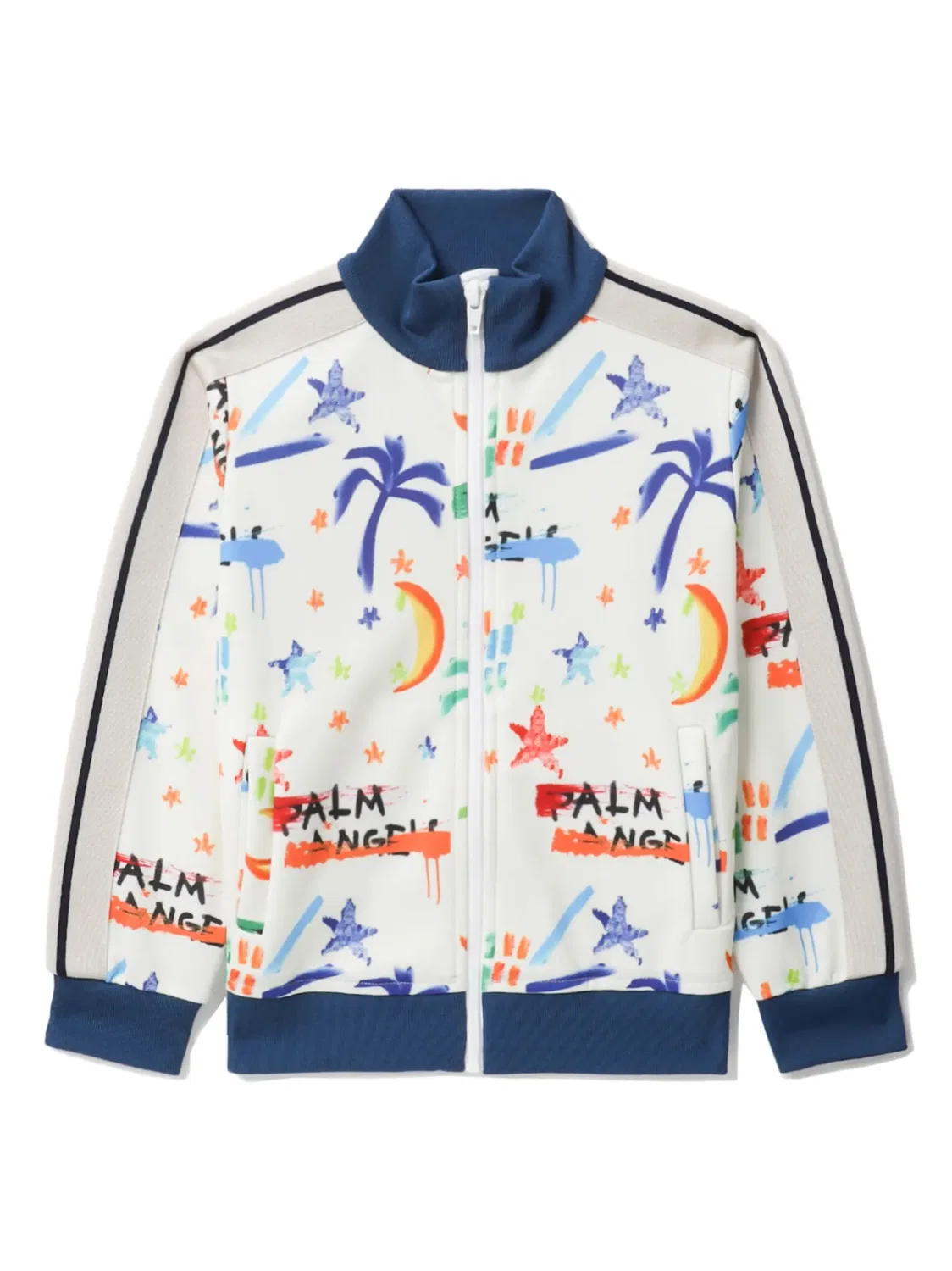 Бомбер с графичным принтом и логотипом Palm Angels Kids