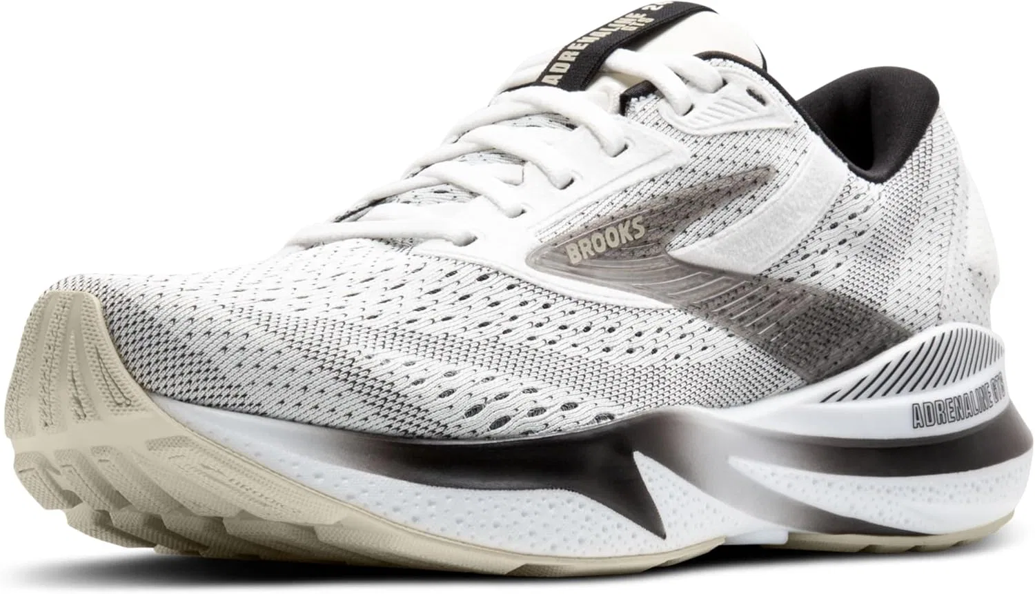 Мужские беговые кроссовки Brooks Adrenaline GTS 24 с поддерживающей подошвой, 2-White Black Pelican