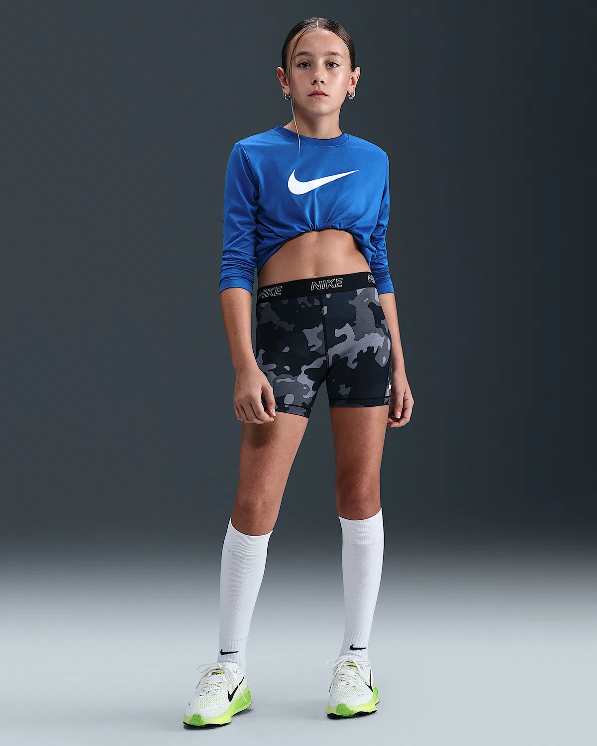 Детская футболка с длинным рукавом Nike Legend Dri-FIT, Game Royal/White — фото 4