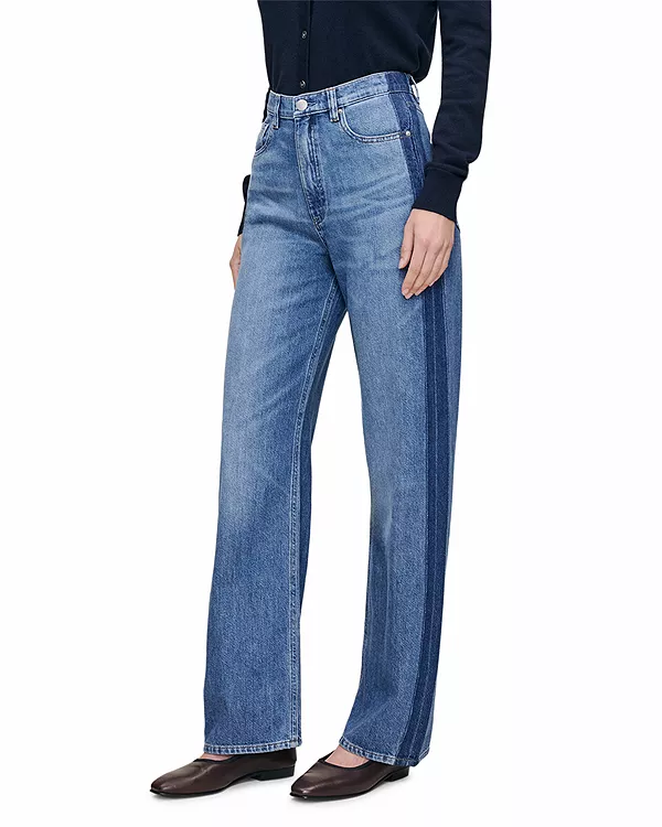 

Джинсы Karmine refined wide leg aura high rise jeans в цвете North Shore Dl1961, синий