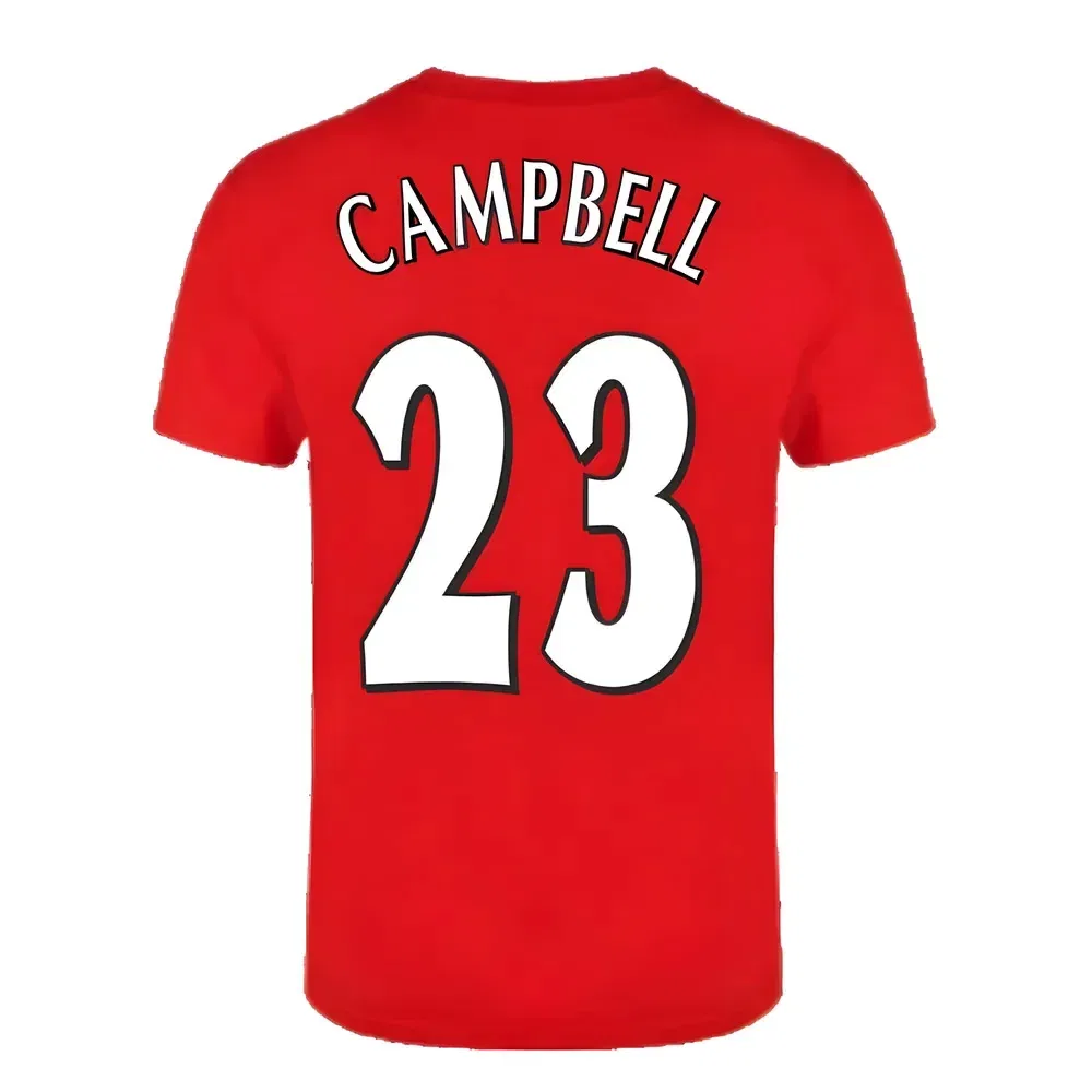 Футболка Invincibles 49 Unbeaten с принтом Campbell 23, Arsenal Fc, красный — фото 2