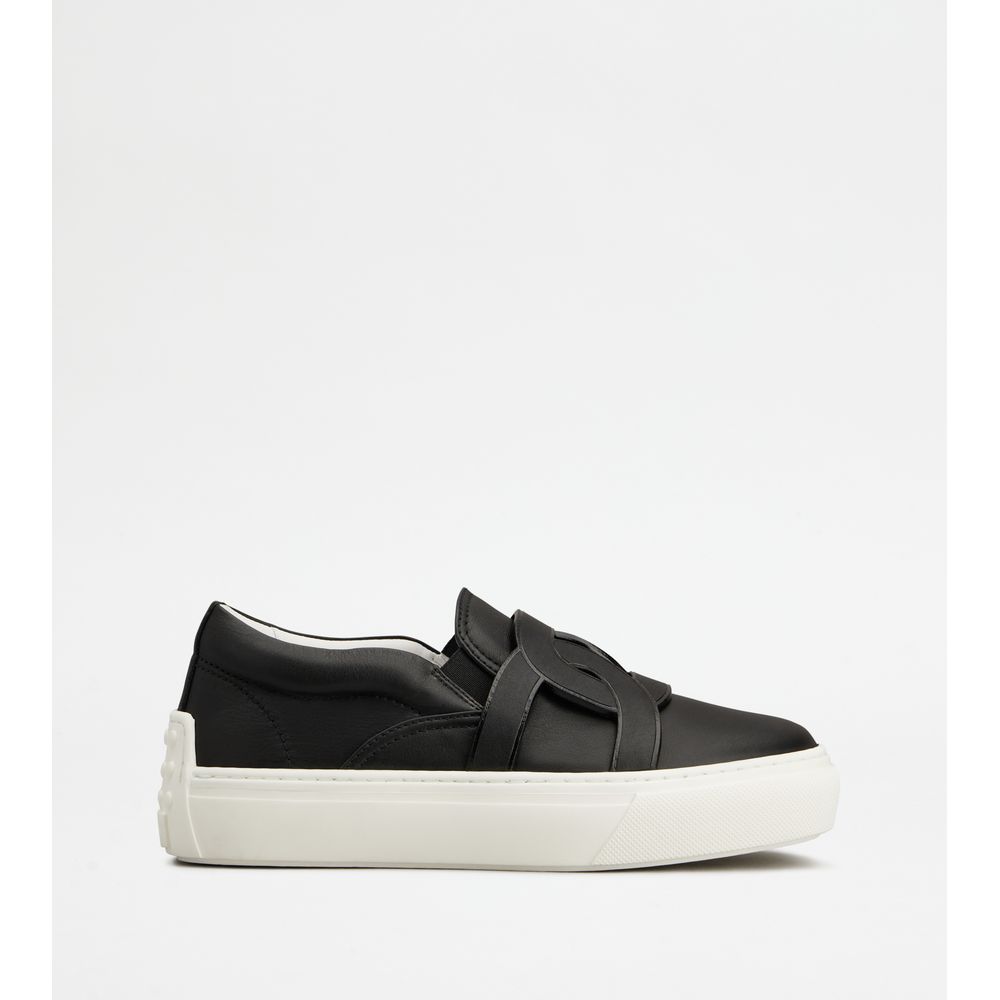 Туфли Kate Slip-Ons из кожи TOD's, черный
