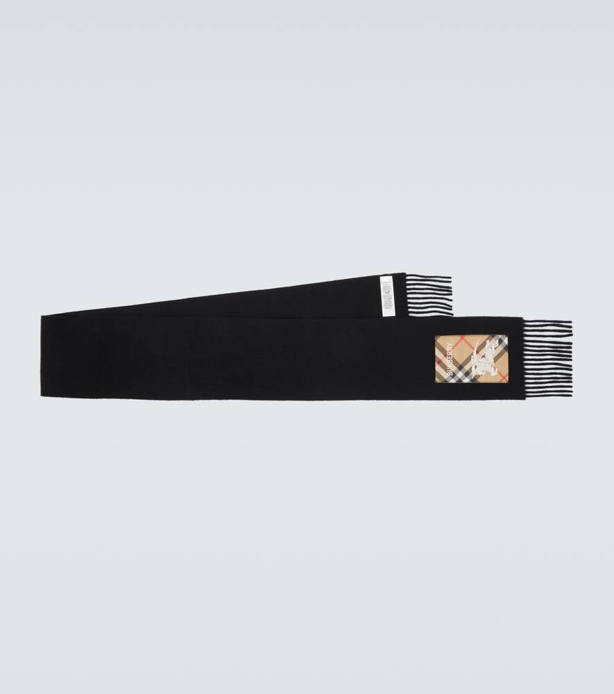 

Кашемировый шов с логотипом аппликацией Burberry, Black/Sand