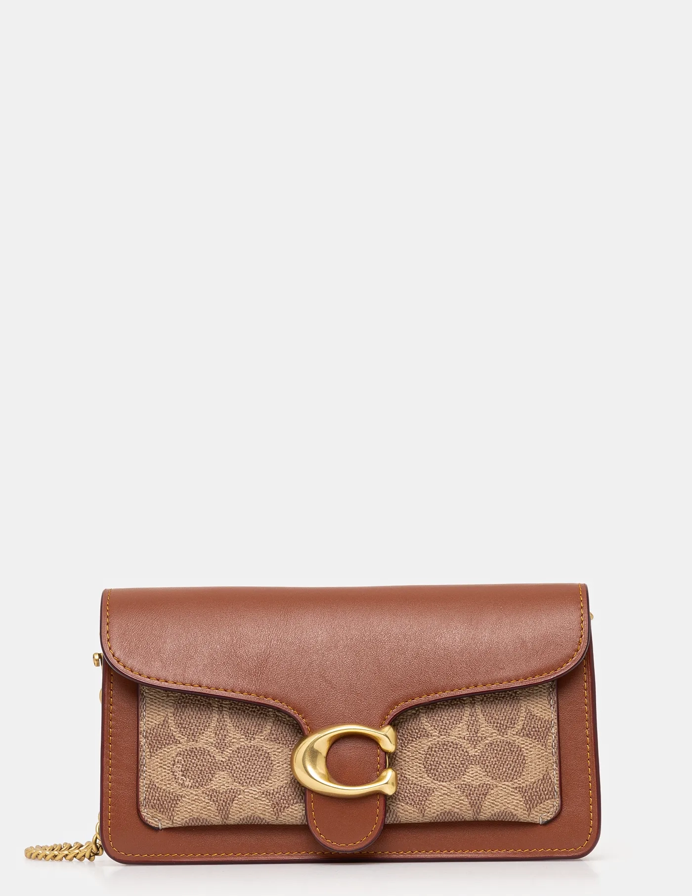 

Сумочка из полосатой кожи Coach, коричневый
