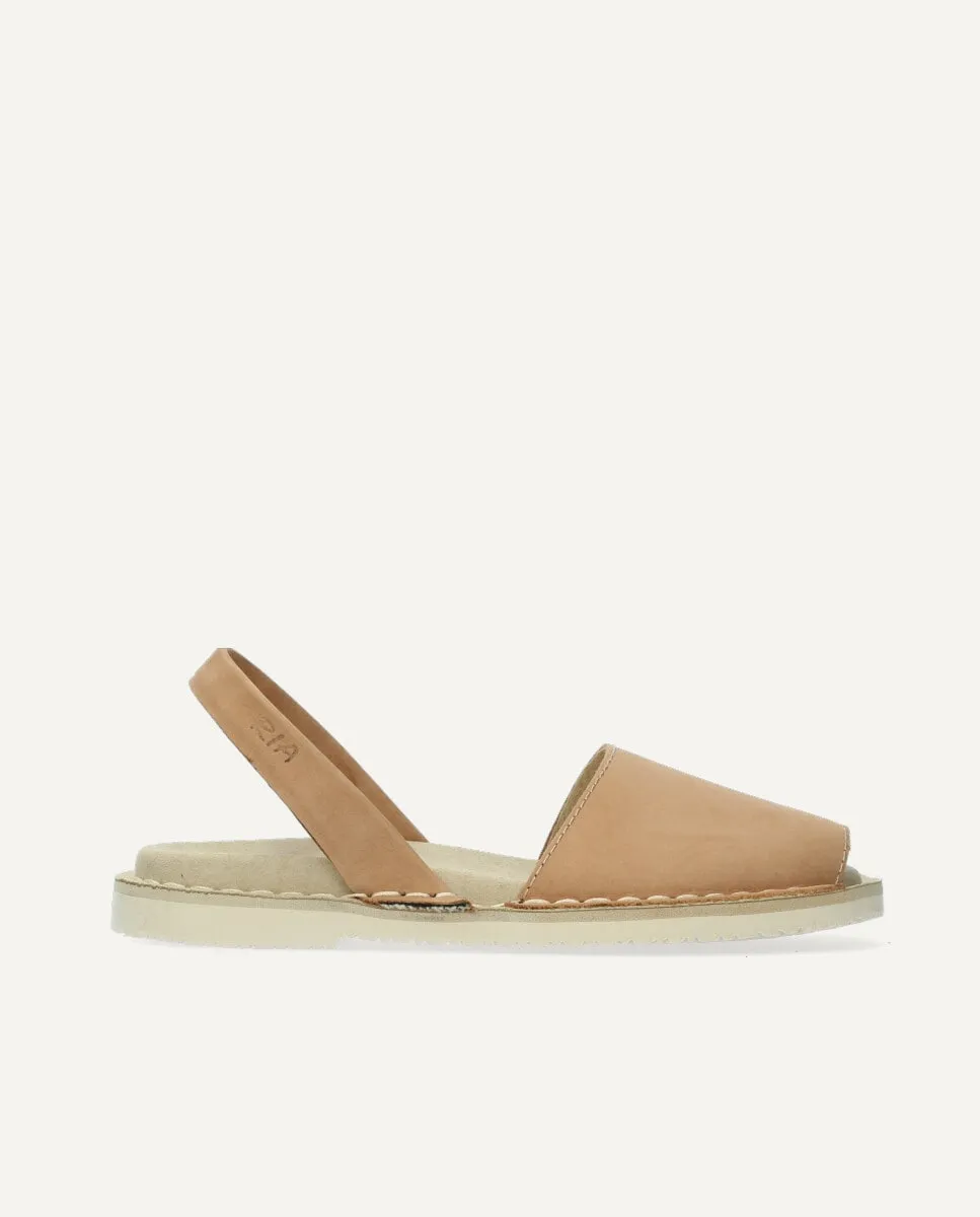 

Унисекс эспадрильи из кожи с анатомической подошвой Ria Menorca, коричневый