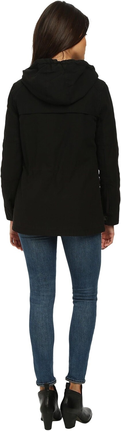 Куртка Levi's Washed Cotton Fashion Four-Pocket Military w/ Hood, черный — фото 3