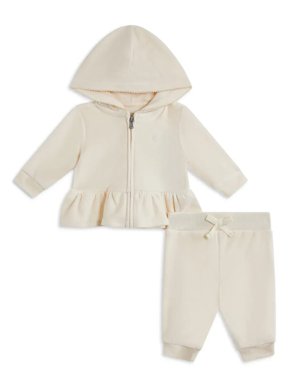 Бархатный спортивный костюм Polo Ralph Lauren Kids, нейтральный