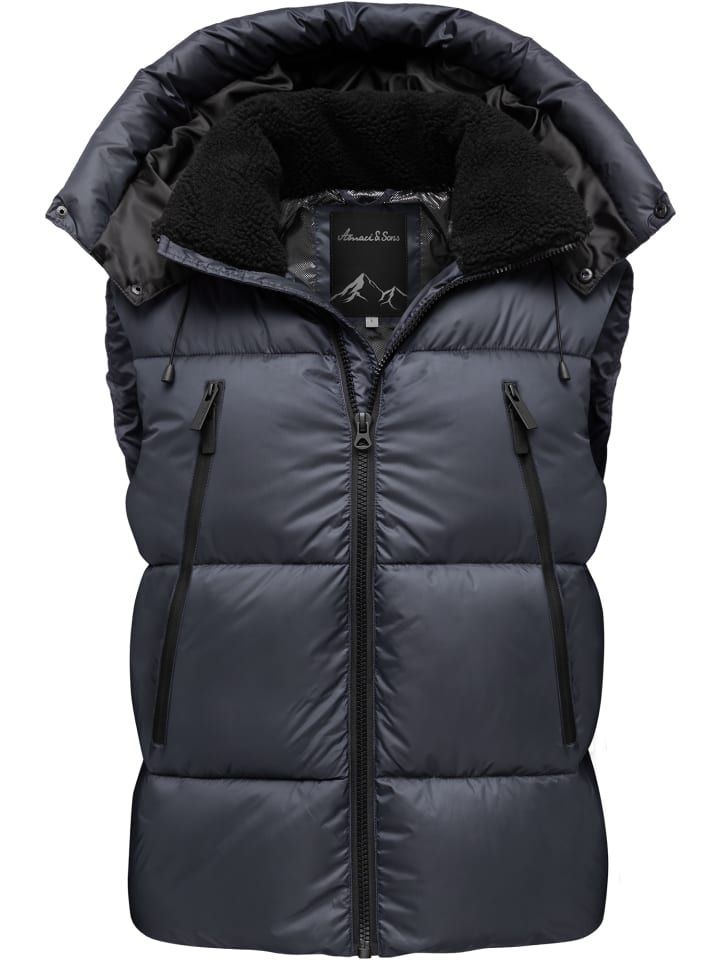 

Amaci&Sons Стеганый жилет BOGOTA темно-синего цвета