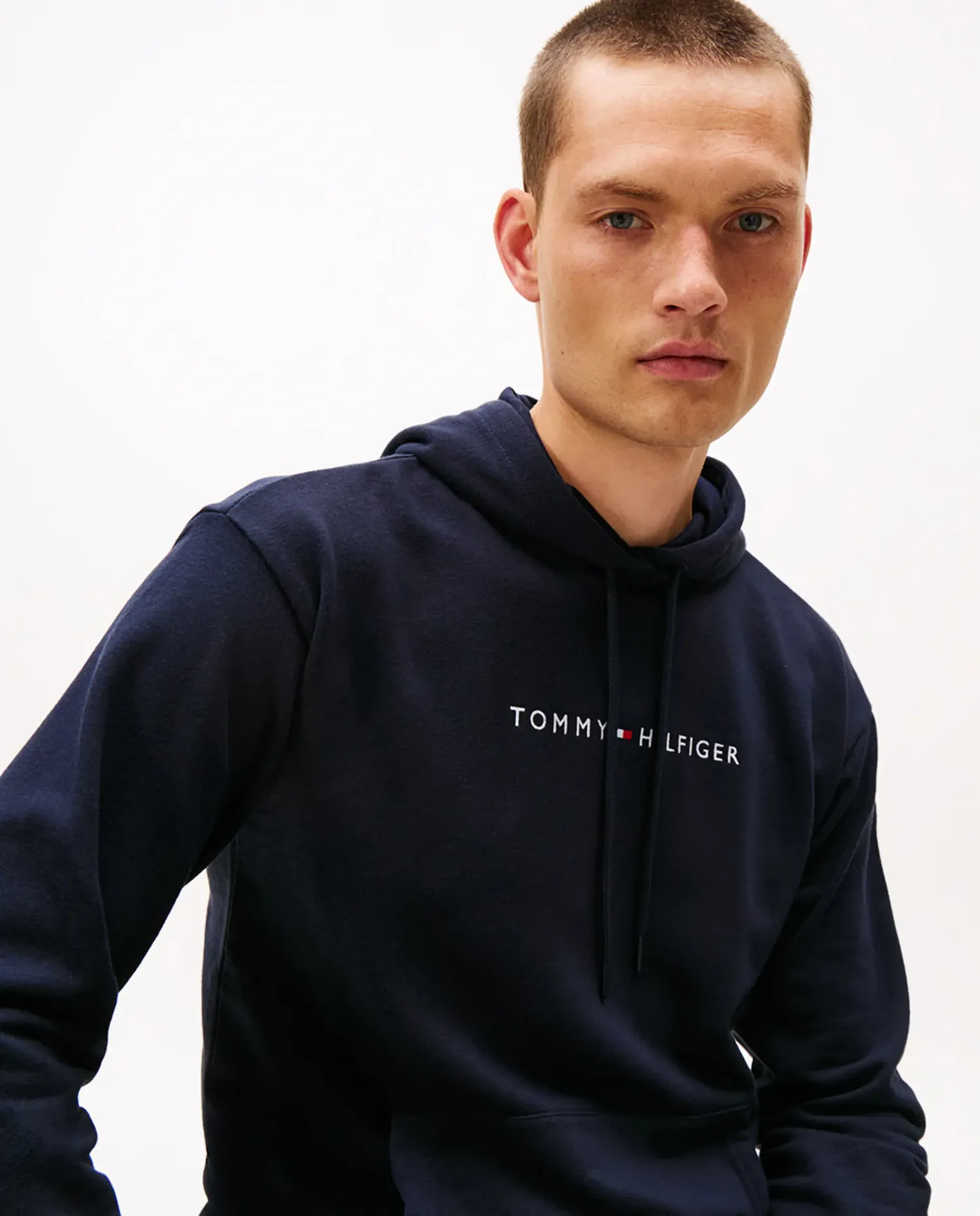 Толстовка с капюшоном и вышитым логотипом Tommy Hilfiger, темно-синий — фото 3