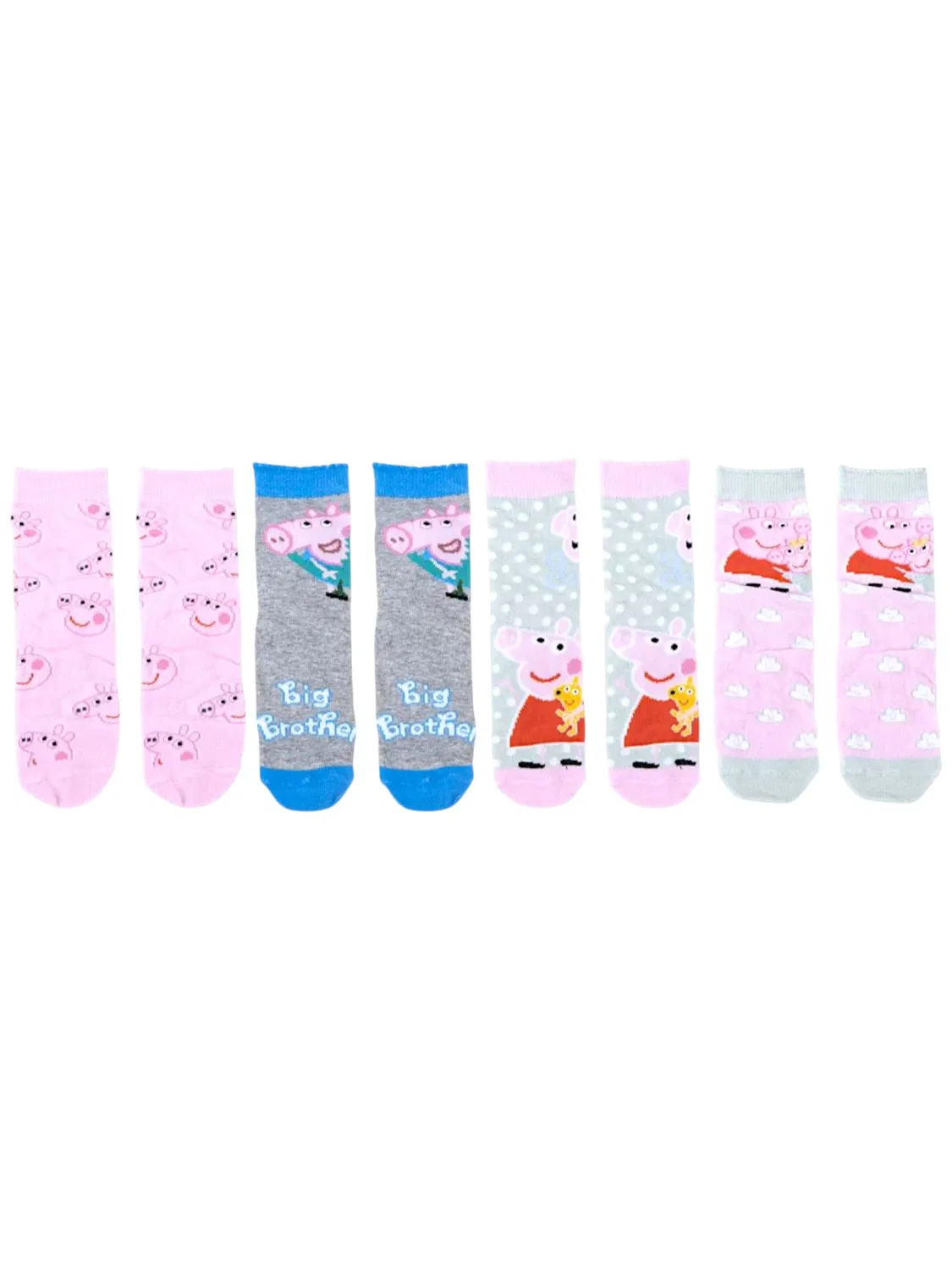 Носки детские 4 пары, Peppa Pig, Cerda, разноцветные