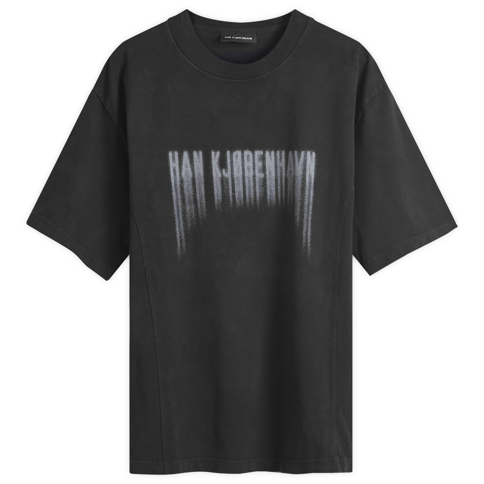 

Футболка Han Kjobenhavn Faded Logo Boxy T-Shirt, черный