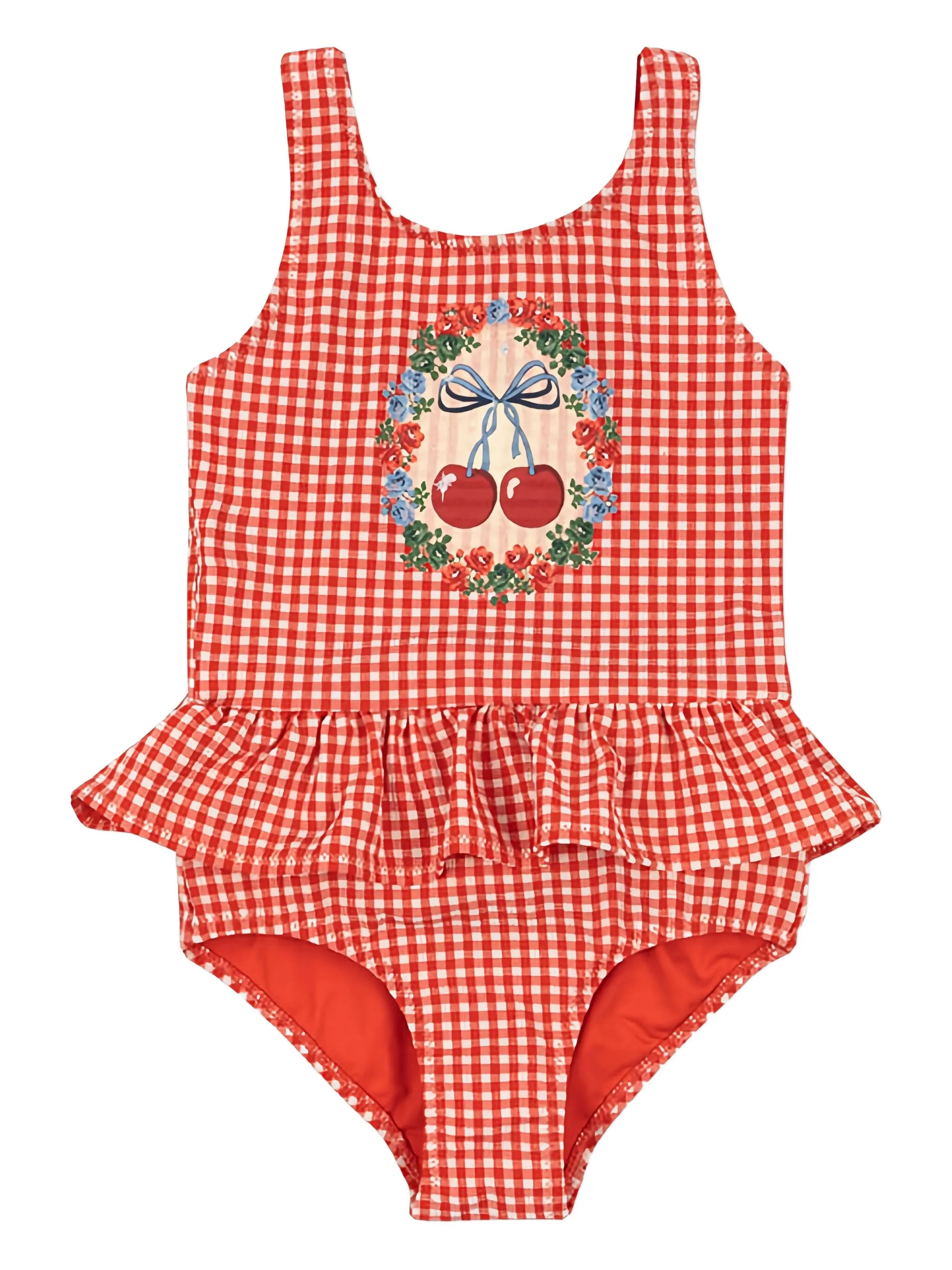 

Купальник в клетку гингем Konges Sløjd, красный