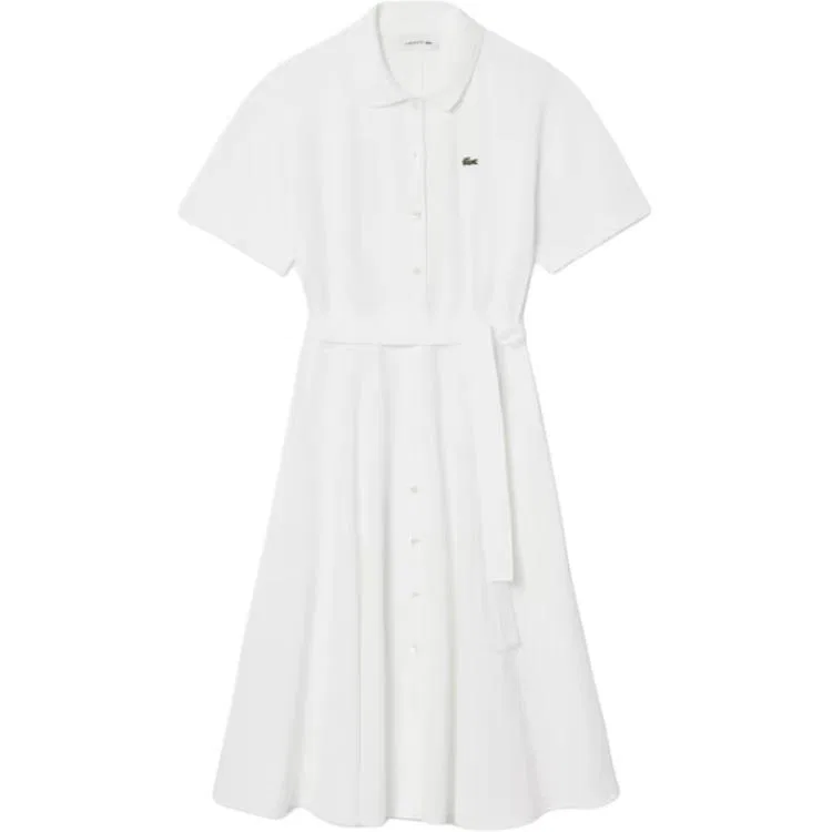 Платье-поло Lacoste приталенное с коротким рукавом, летнее, J2G — фото 3