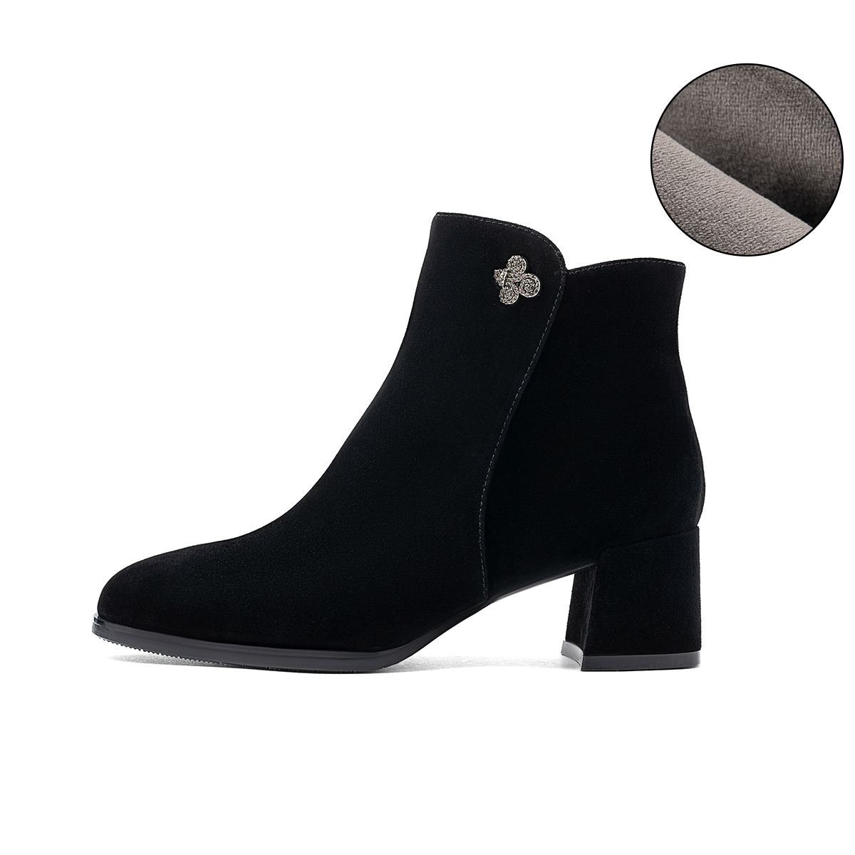 COMELY Черные женские угги на платформе 5,5 см с меховой подкладкой, цвет Black (Fleece-Lined) — фото 4