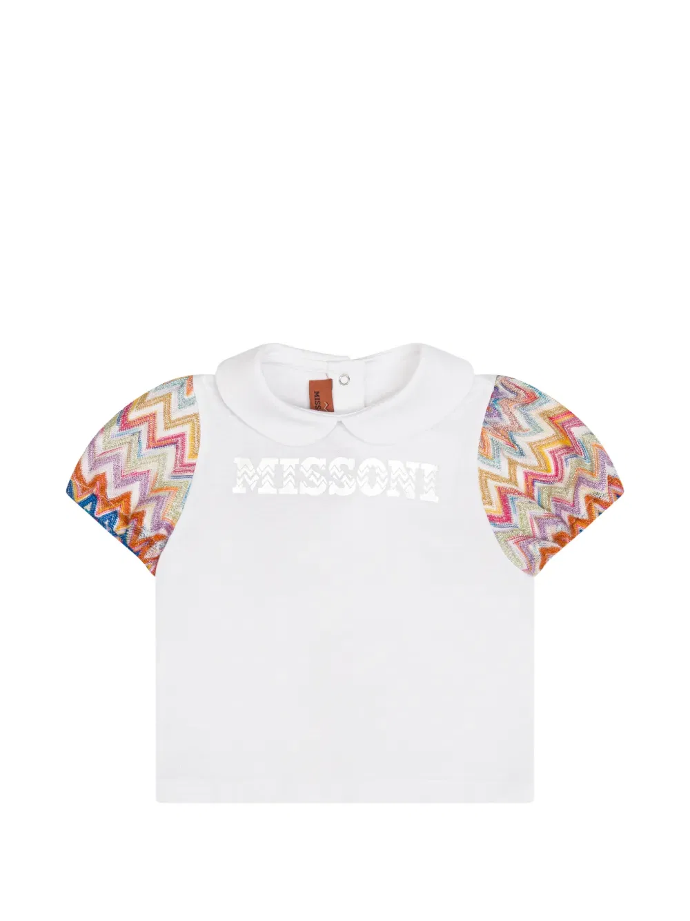 Футболка с принтом логотипа Missoni Kids, белый