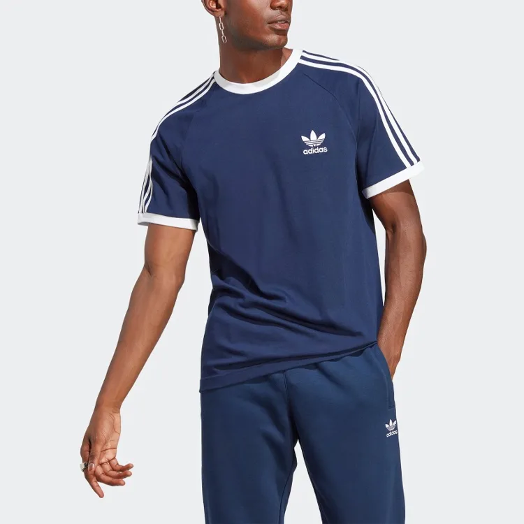 Футболка Adicolor Classics в полоску Adidas Originals, темно-индиго — фото 3