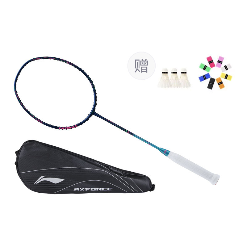 

Thunderstorm 50 Full Carbon бадминтонная ракетка для атакующей игры с жесткой головой продвинутого уровня 675 мм унисекс с одинарной ручкой LINING, single racket+badminton *3+grip tape *1 (random color)