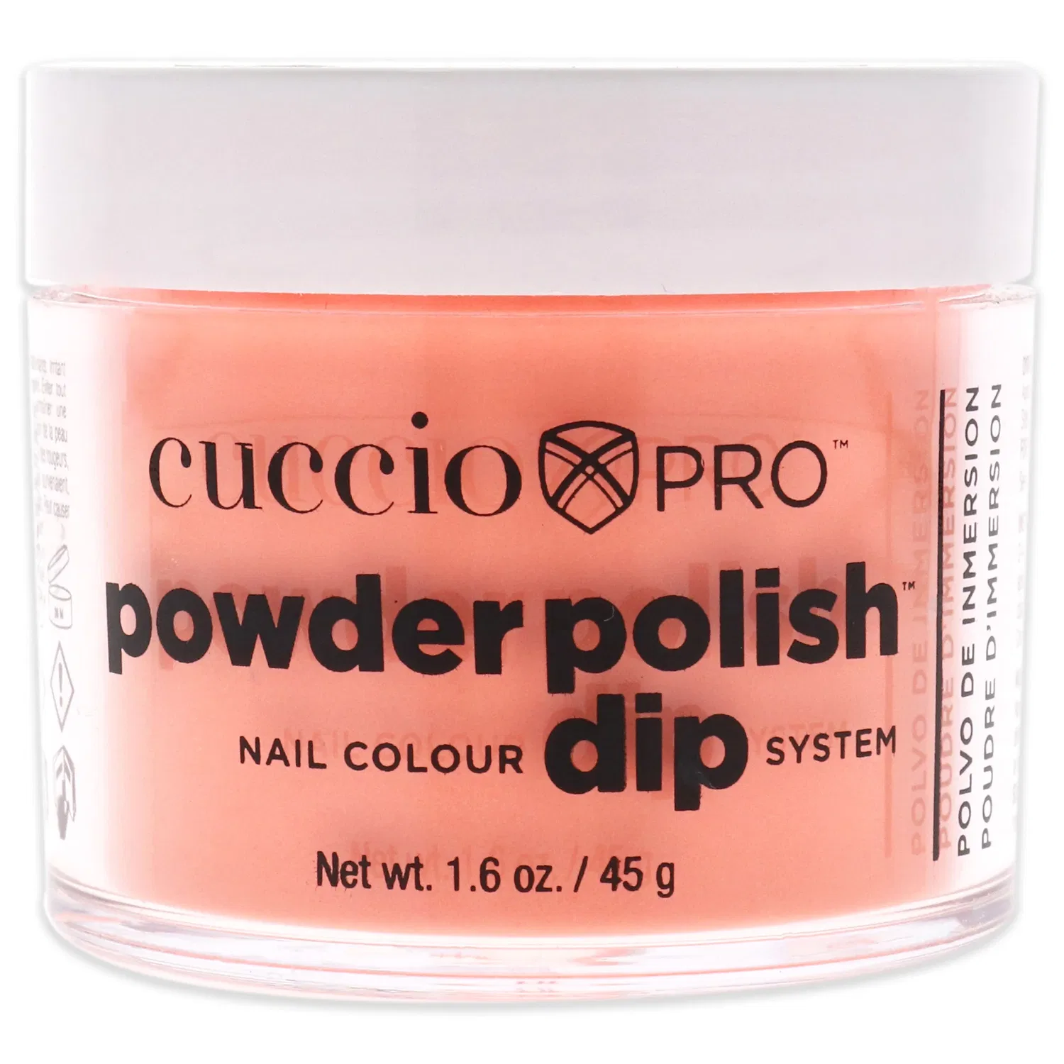 Система для окрашивания ногтей Pro Powder Polish Nail Colour Dip System - Paradise City от Cuccio Colour для женщин - 1,6 унции (47 г) пудры для ногтей, оранжевый
