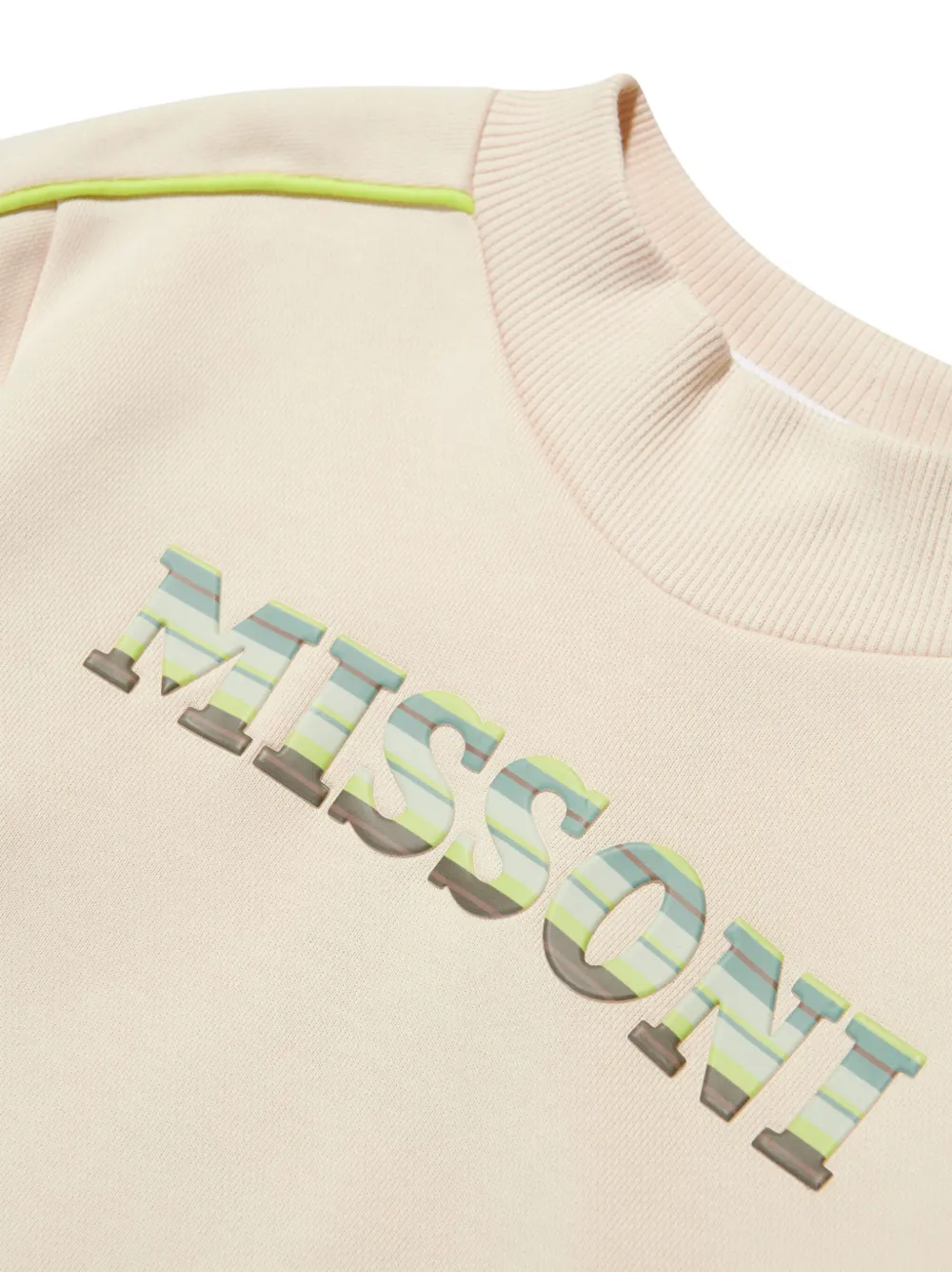 Толстовка с логотипом Missoni Kids, светло-бежевый — фото 4