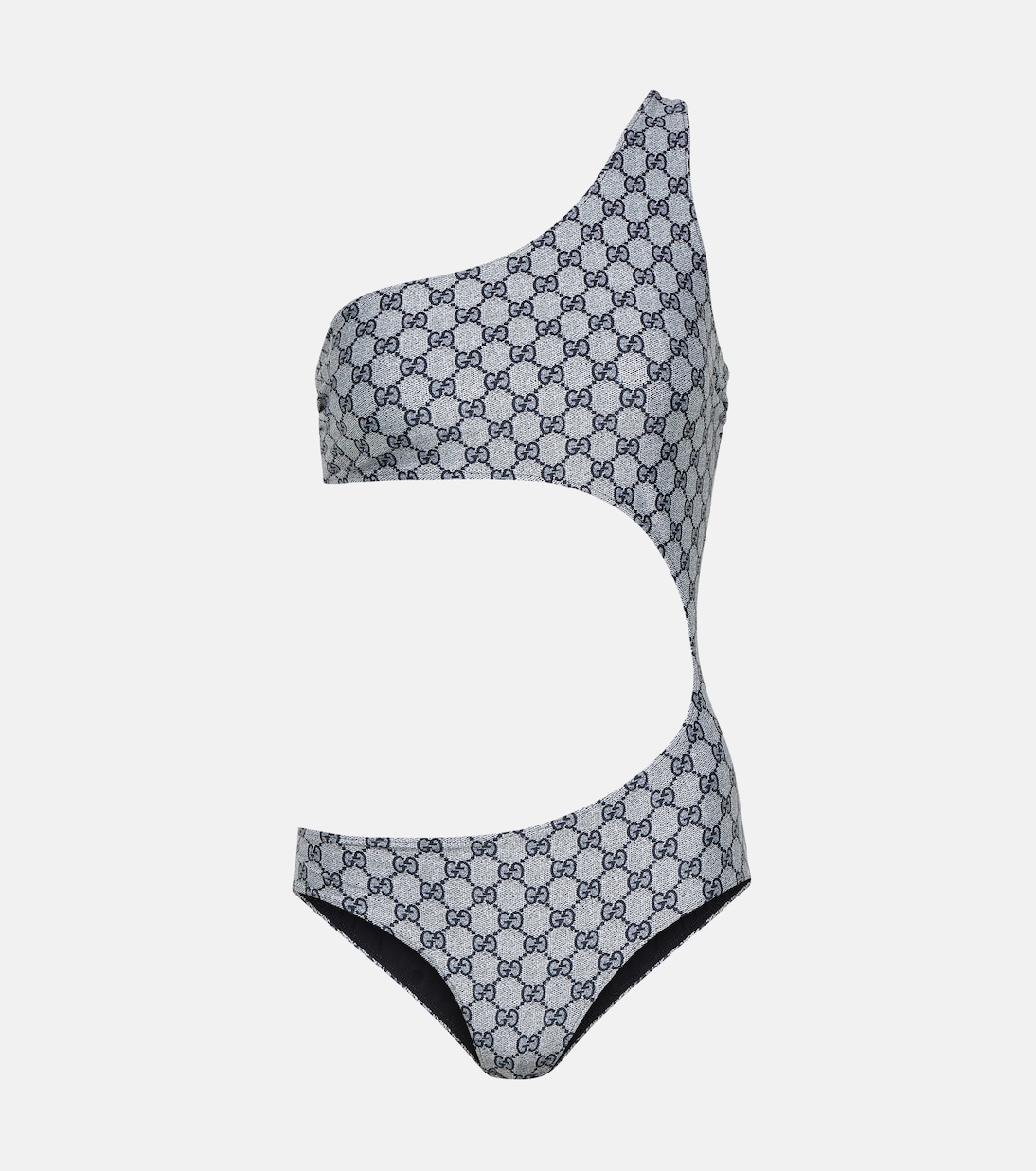 

Купальник GG с асимметрией и вырезом Gucci, Blue/ White