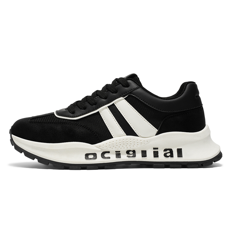 

JANECO Скользоустойчивые износостойкие дышащие мужские лоу-топы повседневные черные, цвет Black