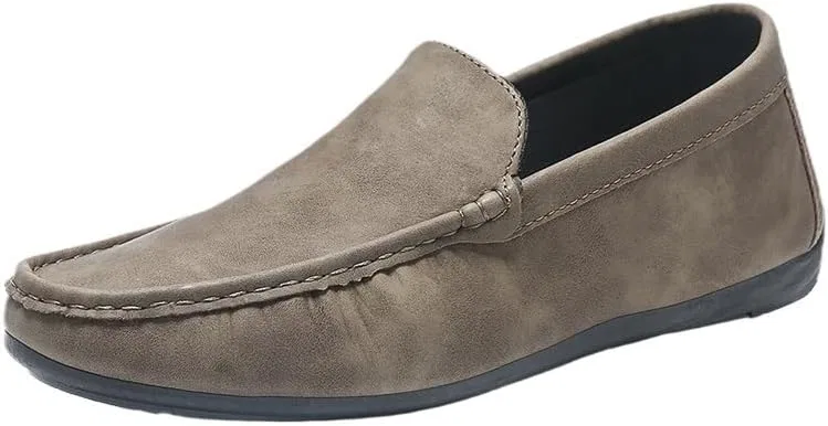 Лоферы замшевые мужские Slip-On с каблуком, Brown UOPYNE