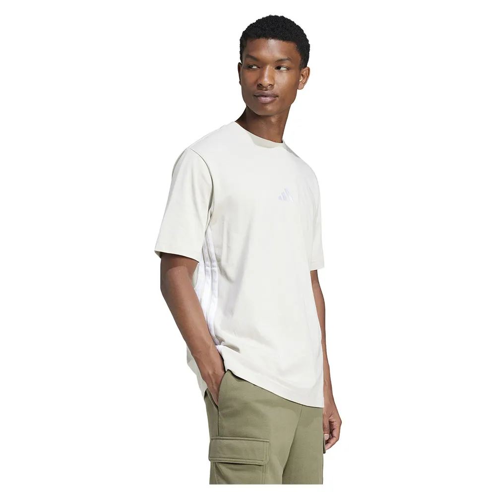 Футболка с коротким рукавом adidas Essentials 3 Stripes Single Jersey, белый — фото 4