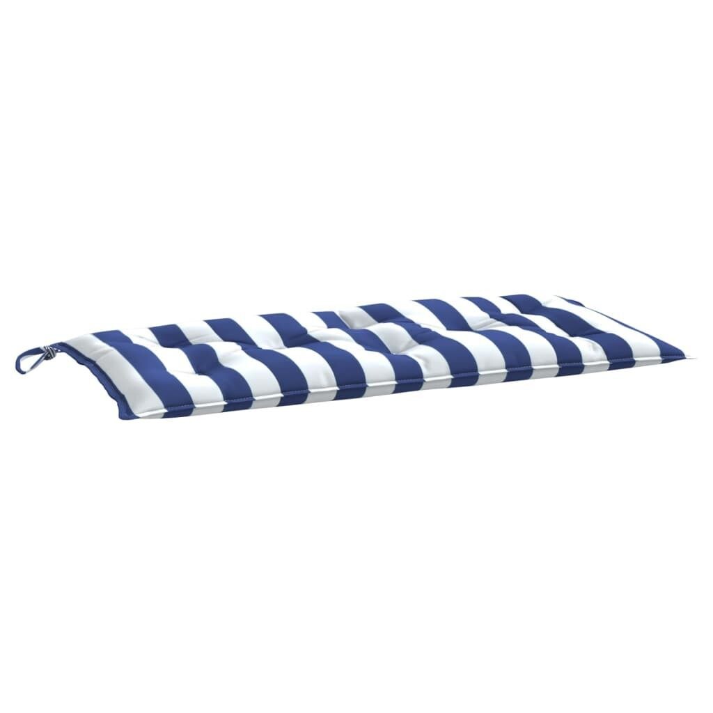 

VidaXL Подушка для садовой скамейки Blue & White Stripes 100x50x7 см, белый