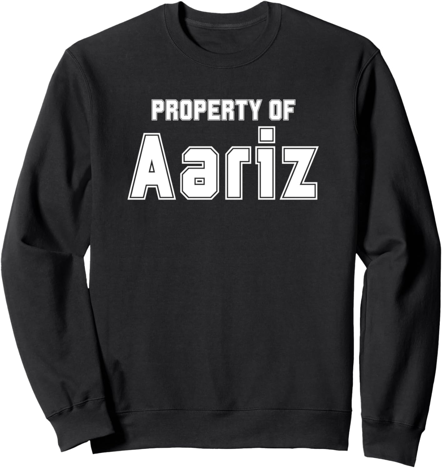 

Забавная толстовка с азиатским именем AARIZ для мусульман Funny Asian Name Gifts Property Of Co., черный
